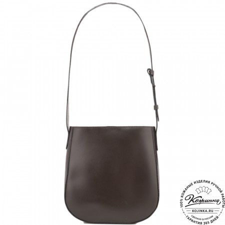Женская кожаная сумка "Кантри" (темно-коричневый)