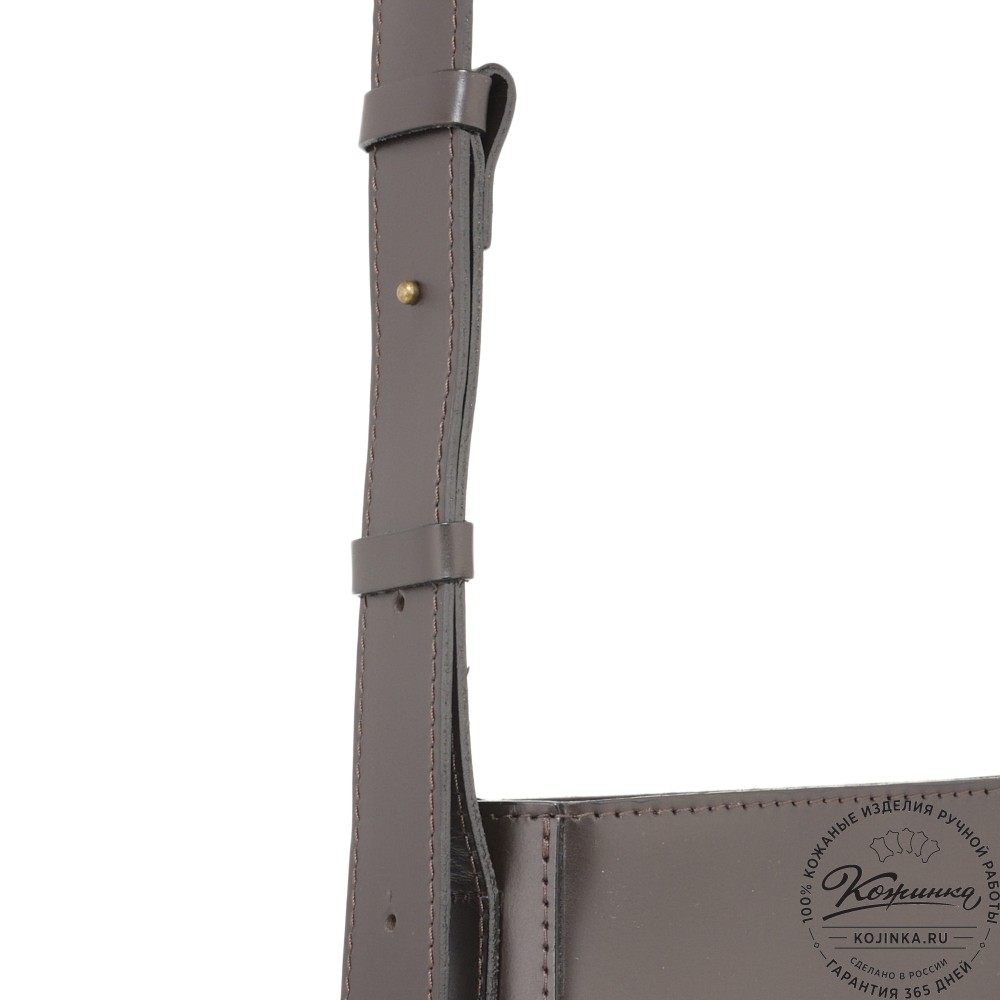 Женская кожаная сумка "Кантри" (темно-коричневый)