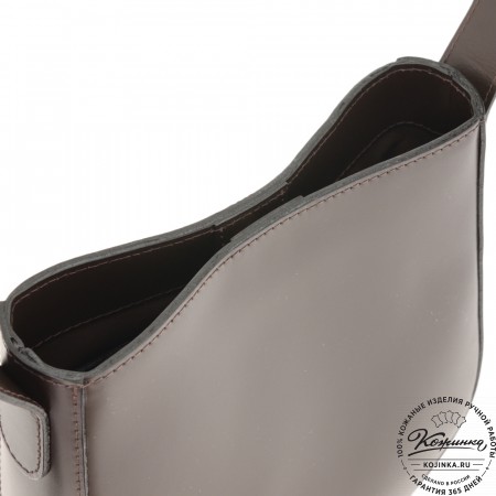 Женская кожаная сумка "Кантри" (темно-коричневый)