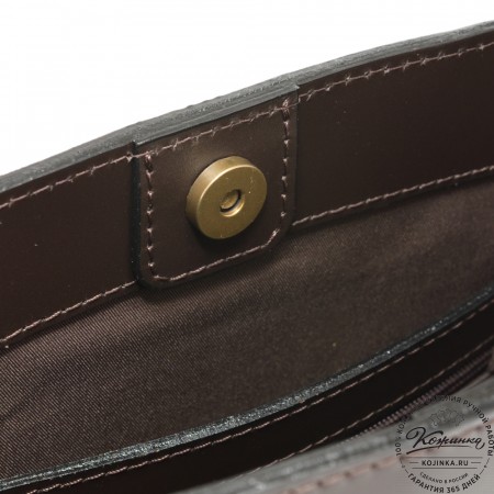 Женская кожаная сумка "Кантри" (темно-коричневый)