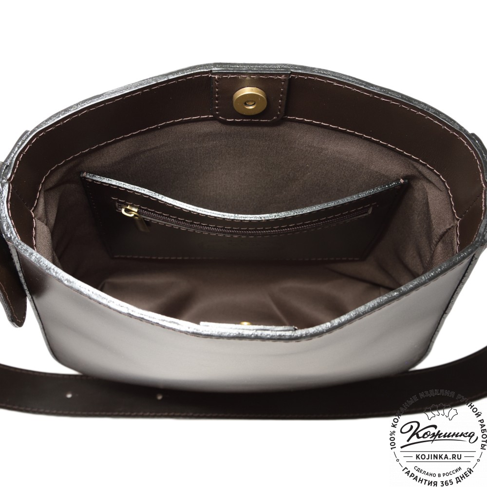 Женская кожаная сумка "Кантри" (темно-коричневый)