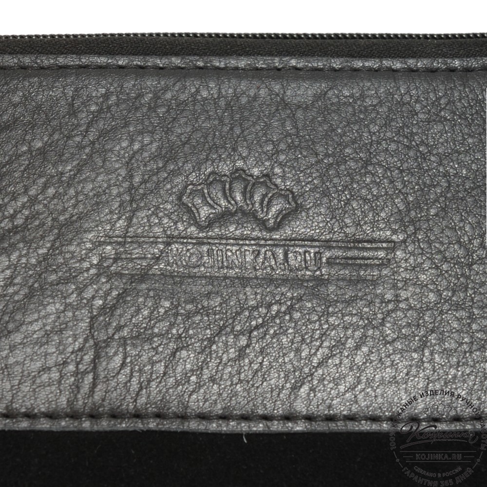 Чехол для ноутбука "Колизей" (велюр/кожа) черный