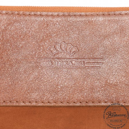 Чехол для ноутбука "Колизей" (велюр/кожа) рыжий