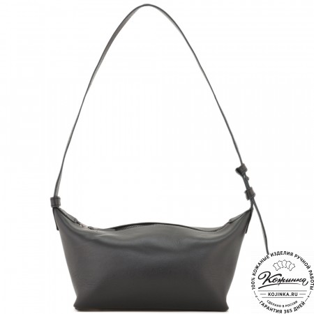 Женская кожаная сумка "Тойс" (черная)