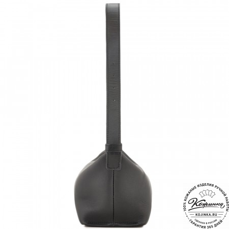 Женская кожаная сумка "Тойс" (черная)