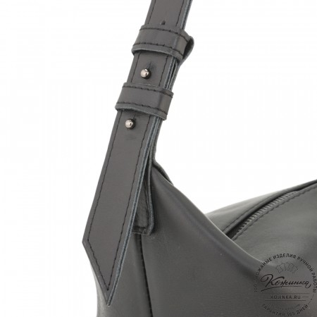 Женская кожаная сумка "Тойс" (черная)