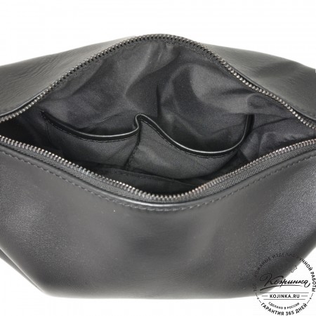 Женская кожаная сумка "Тойс" (черная)