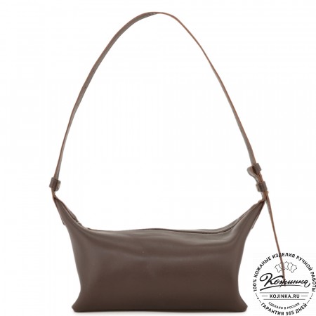 Женская кожаная сумка "Тойс" (коричневая)