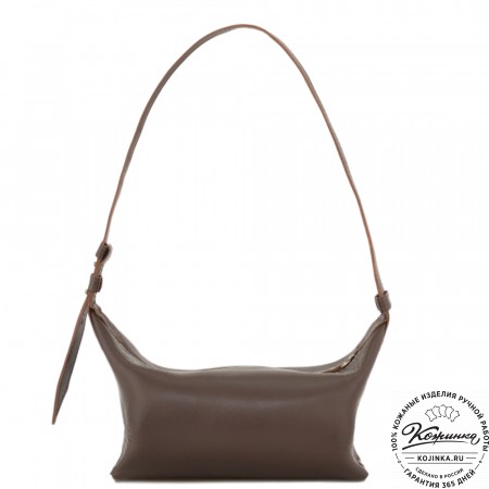 Женская кожаная сумка "Тойс" (коричневая)