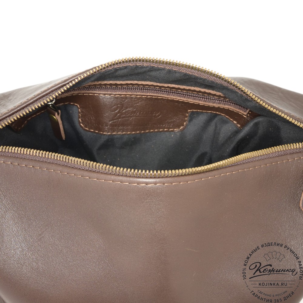 Женская кожаная сумка "Тойс" (коричневая)