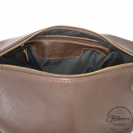 Женская кожаная сумка "Тойс" (коричневая)