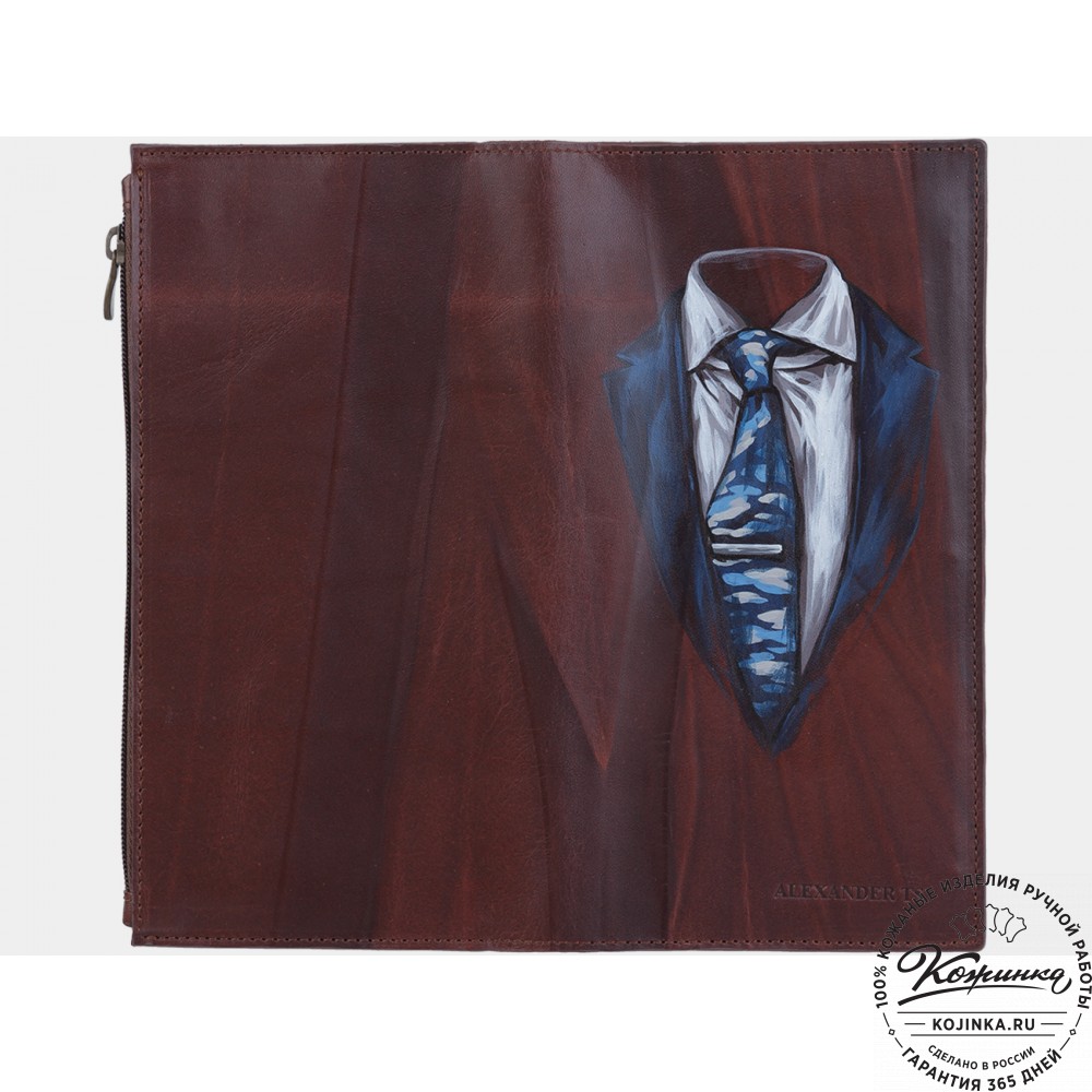 Кожаное портмоне "Монте Карло" "Ван Вэйк" (коричневое)