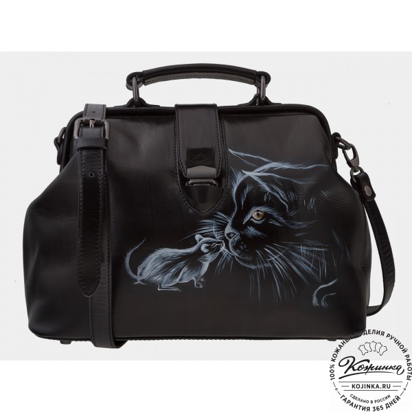 Сумка Фрейм Медиум "Знакомство" (чёрный). фото 1