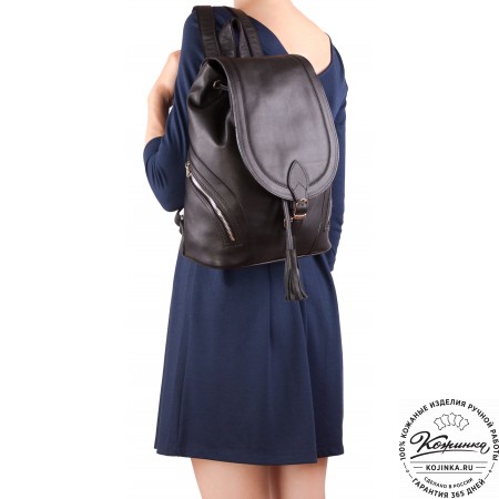 Кожаный рюкзак «Валлетта» (черный)