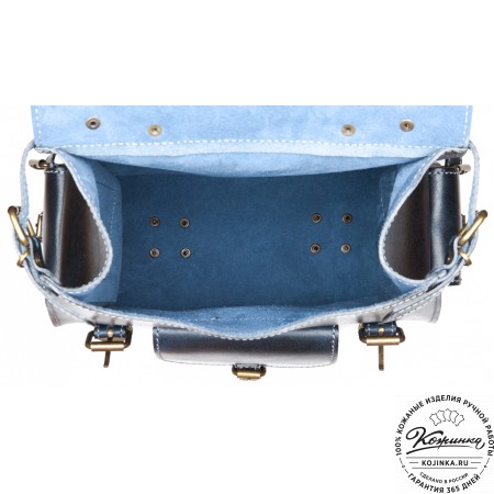 Кожаный ранец "Максимус 3" (синий эксклюзив)