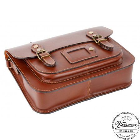 Кожаный портфель "Сатчел"  (коричневый)
