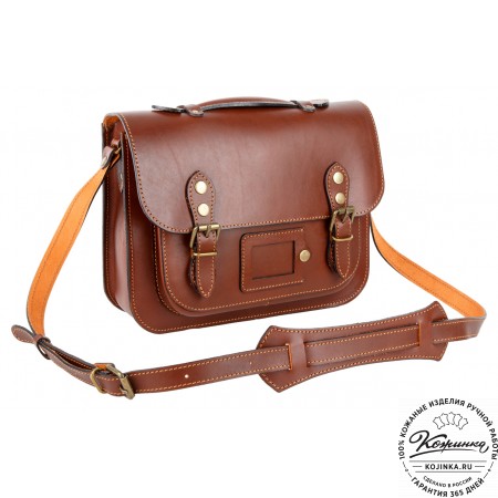 Кожаный портфель "Сатчел"  (коричневый)