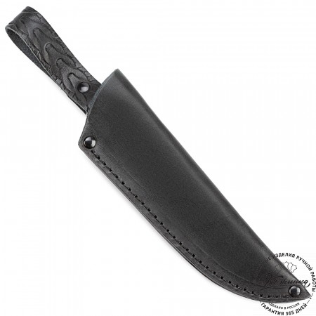 Кожаные ножны для ножа - клинок 13 см (черные)