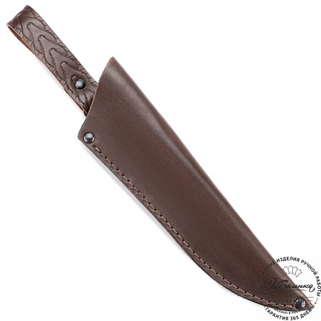 Кожаные ножны для ножа - клинок 17 см (темно-коричневые)