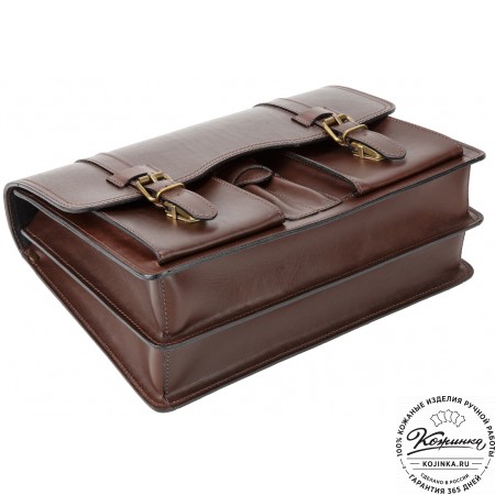 Кожаный портфель "Юрист"  (тёмно-коричневый)
