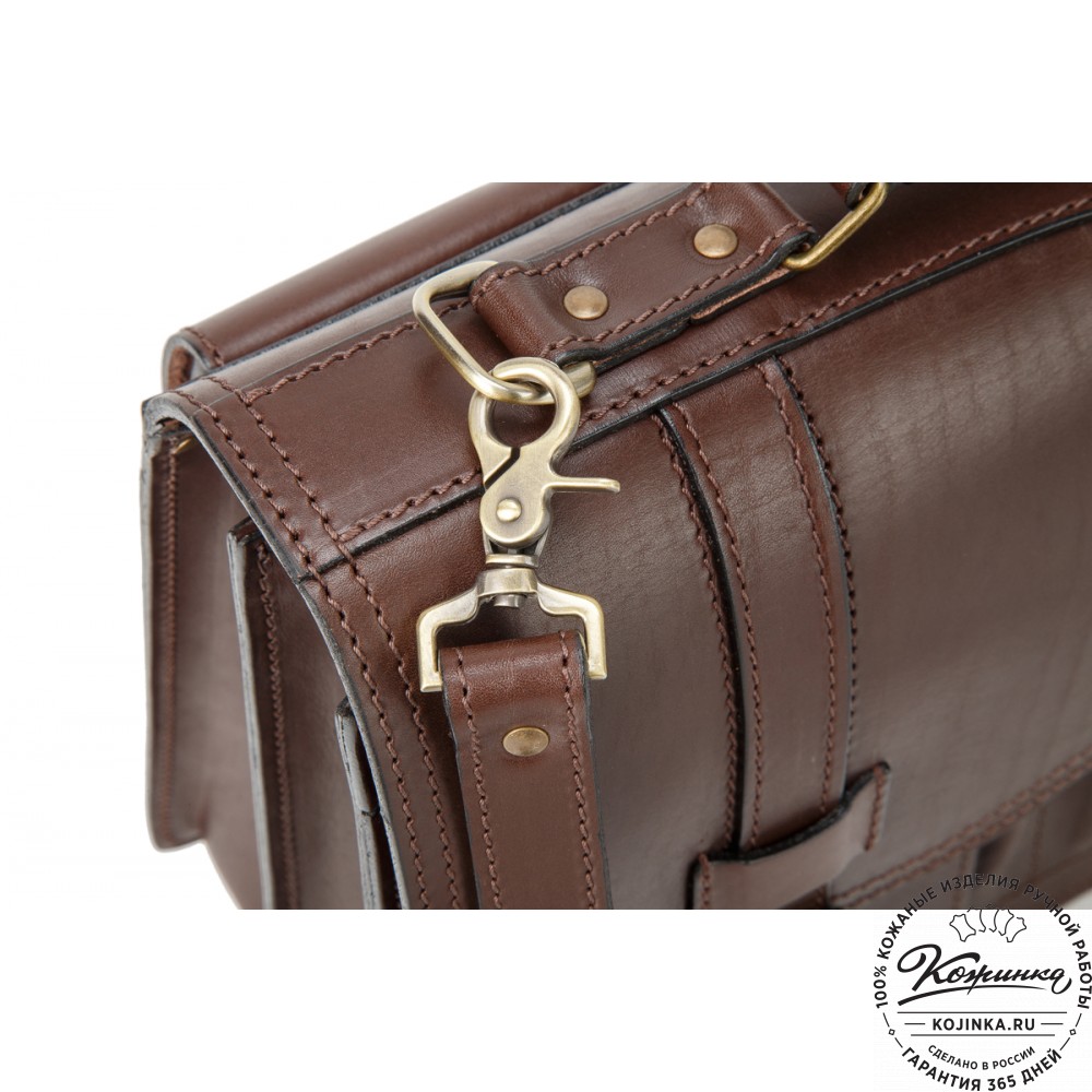 Кожаный портфель "Юрист"  (тёмно-коричневый)