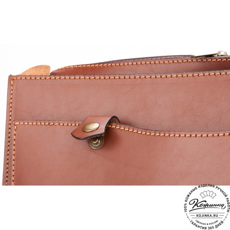 Кожаный портфель "Карьерист"  (коричнево-рыжий)