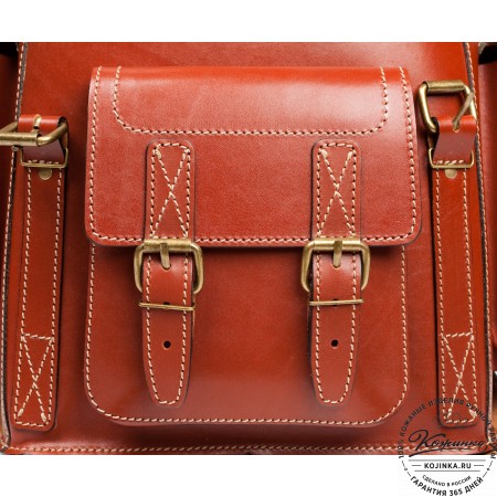 Кожаный рюкзак "Кэмэл" (тёмно рыжий)