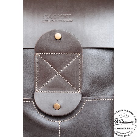 Кожаный рюкзак "Спэйс" (темно-коричневый)