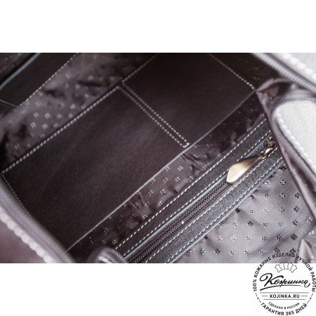 Женская кожаная сумка-рюкзак "Афина" (черная)