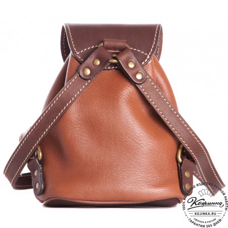 Женский кожаный рюкзак "Колибри" (светло-коричневый)