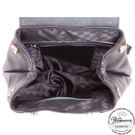 Женский кожаный рюкзак "Палермо" (черный)