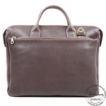 Кожаная деловая сумка "Гранд" (темно-коричневая)
