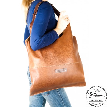Женская кожаная сумка "Эльсинор" (коричневая)