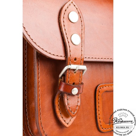 Кожаный портфель "Сатчел"  (рыжий)