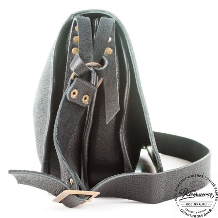 Женская кожаная сумка "Комильфо" (черная)