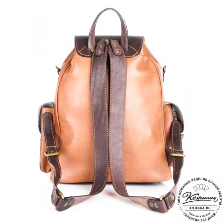 Кожаный рюкзак "Классик 3" (коричневый)
