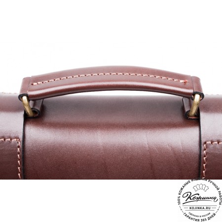 Деловой кожаный портфель "Сингл-Нью" (коричневый)