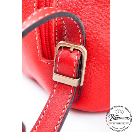 Женский кожаный рюкзак "Жоли" (красный)