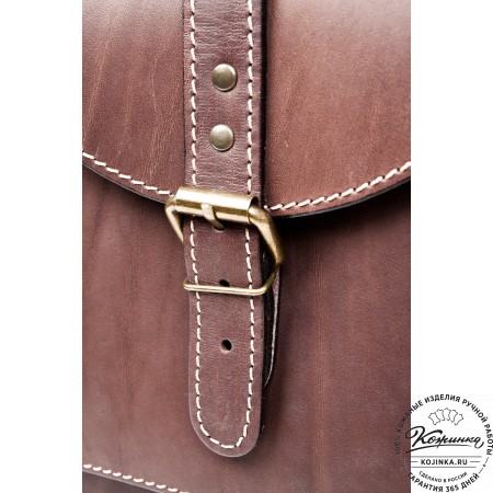 Мужской кожаный рюкзак "Байкер" (коричневый)