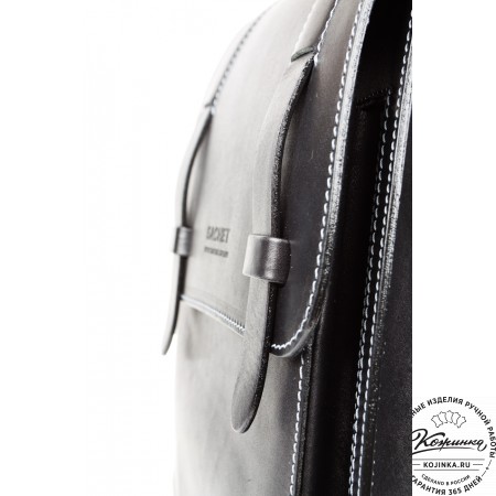 Стильный кожаный рюкзак "Кельт" (чёрный)