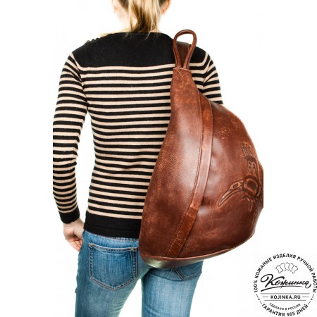 Кожаный рюкзак "Эль-Пасо" ( светло-коричневый)