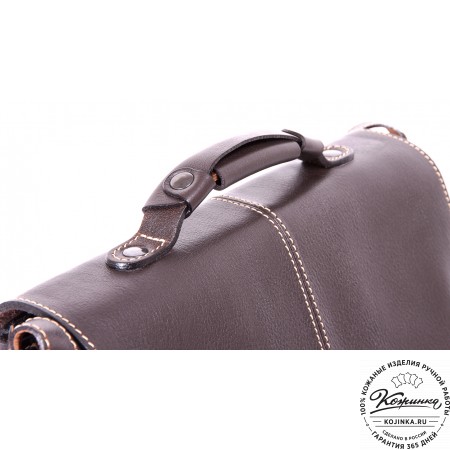 Кожаный портфель "Сорбонна" (темно-коричневый)