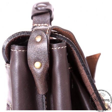 Кожаный портфель "Сорбонна" (темно-коричневый)