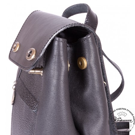 Женский кожаный рюкзак "Палермо" (черный)