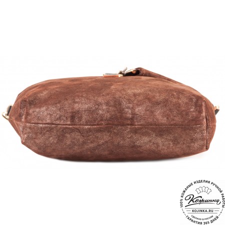 Кожаная сумка "Верона" (коричневая с блеском)