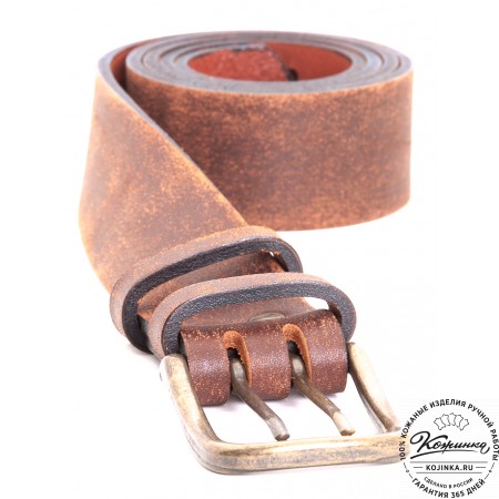 Кожаный мужской ремень "Адам" (эксклюзив)