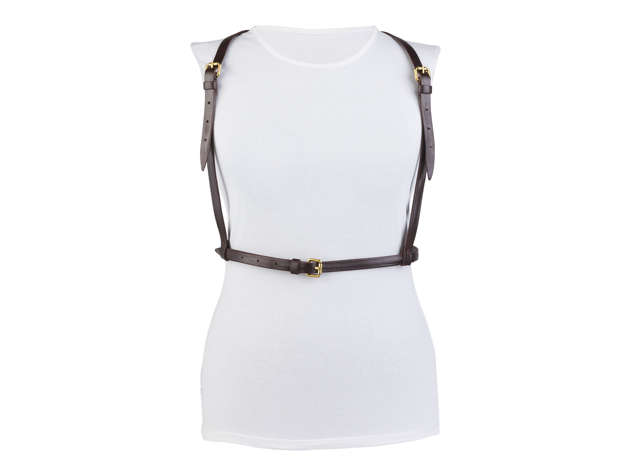 Кожаная портупея PO-06 (коричневая)