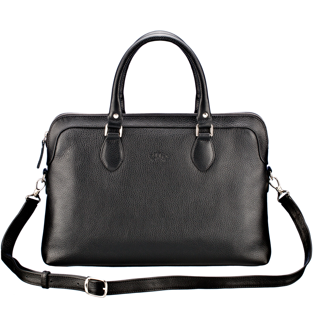 

Женская кожаная сумка "Аврора" (чёрная), Чёрный, Женская кожаная сумка "Аврора" (чёрная)