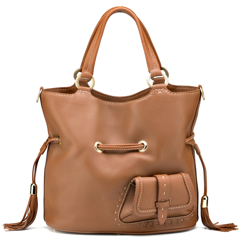 Женская кожаная сумка "Джипси" (коричневая)