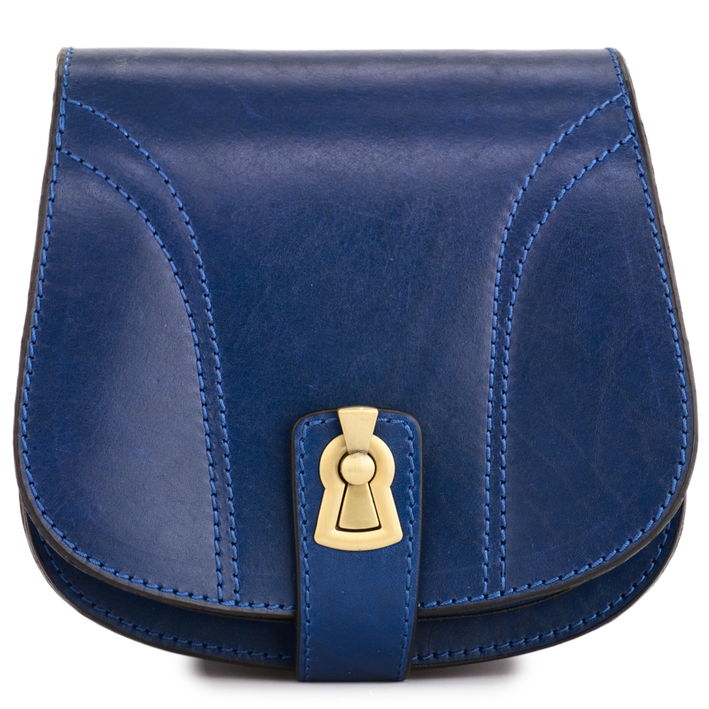 Кожаная сумка ручной работы "Джульетта-нью" (синяя)